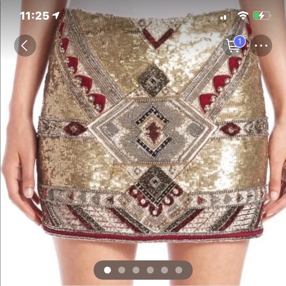 Alice +Olivia Sequins Skirt